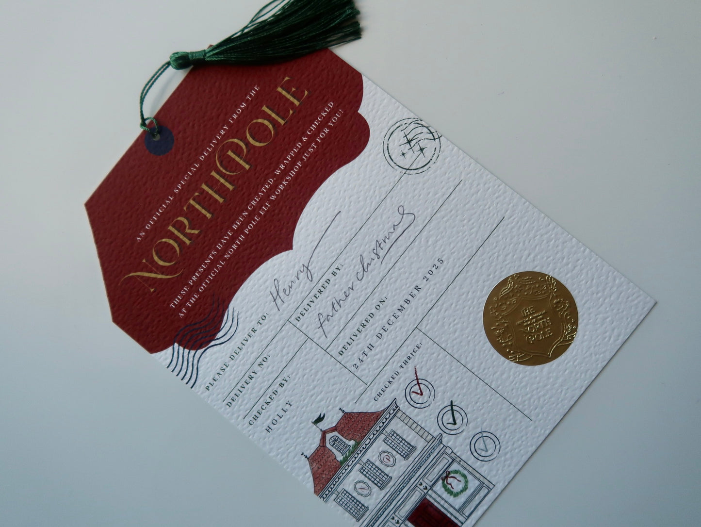 North Pole Stocking Tags
