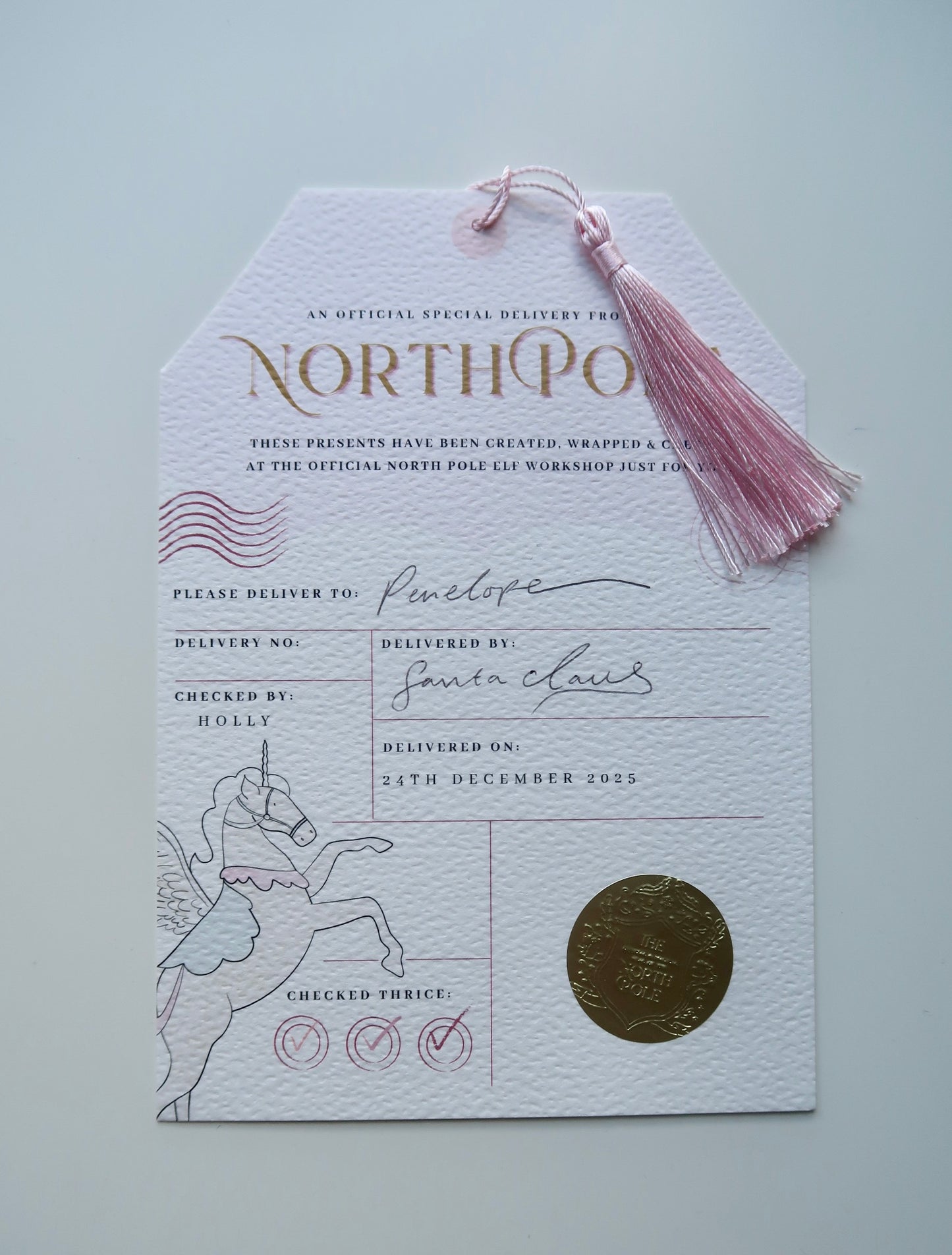 North Pole Stocking Tags