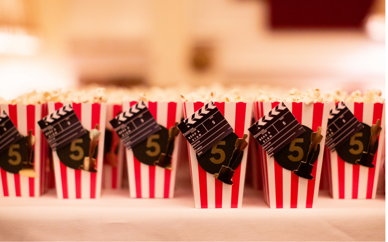 BESPOKE Popcorn Boxes with Shaped Decal