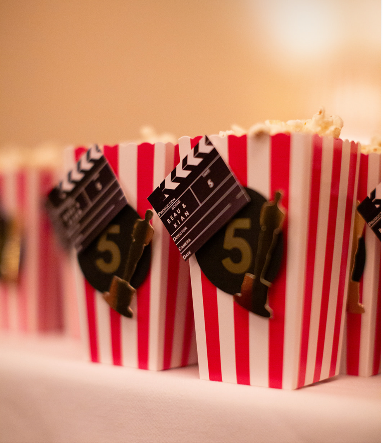 BESPOKE Popcorn Boxes with Shaped Decal