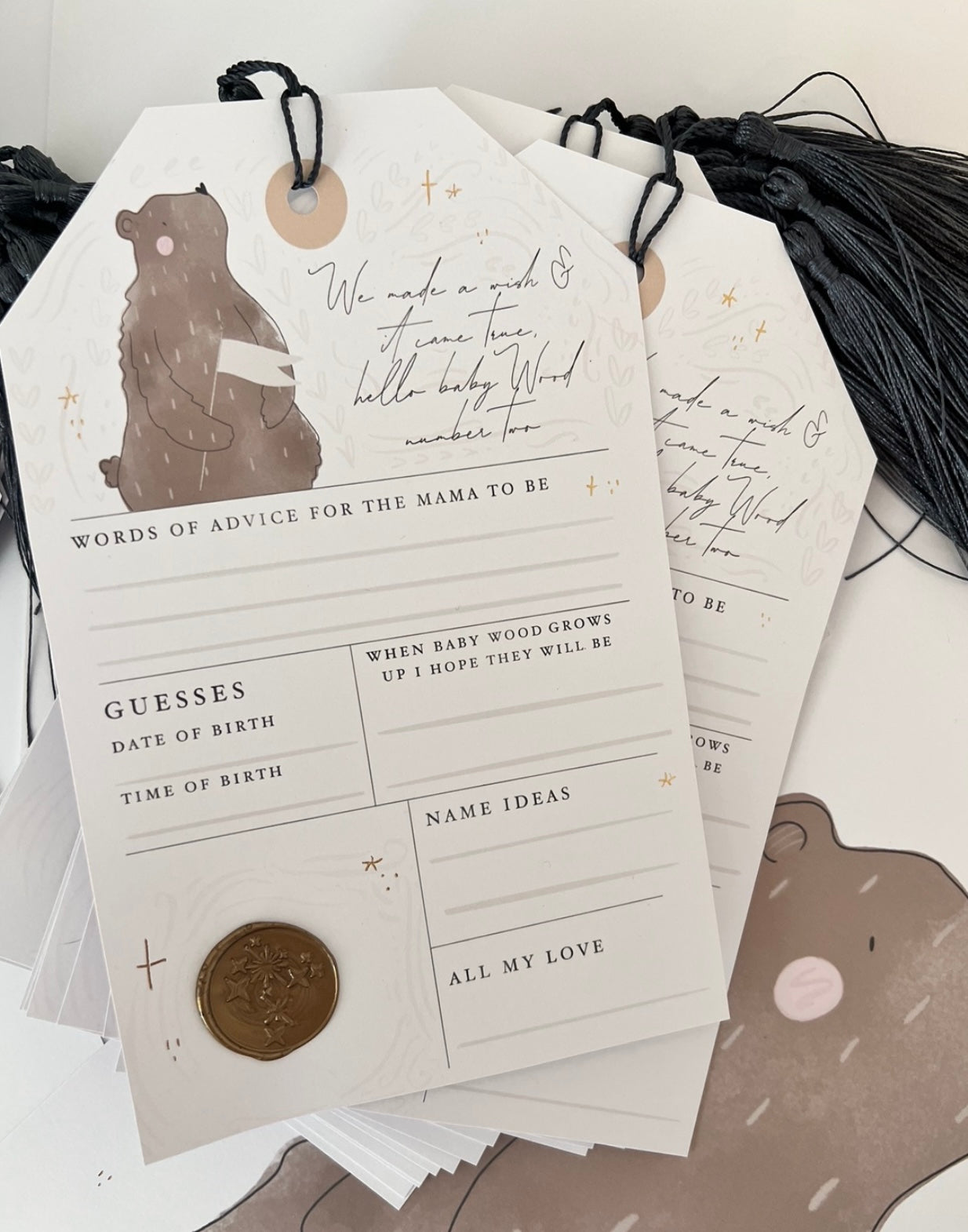 BESPOKE Advice & Guess Tags- Baby shower, Bridal, Naming Ceremony