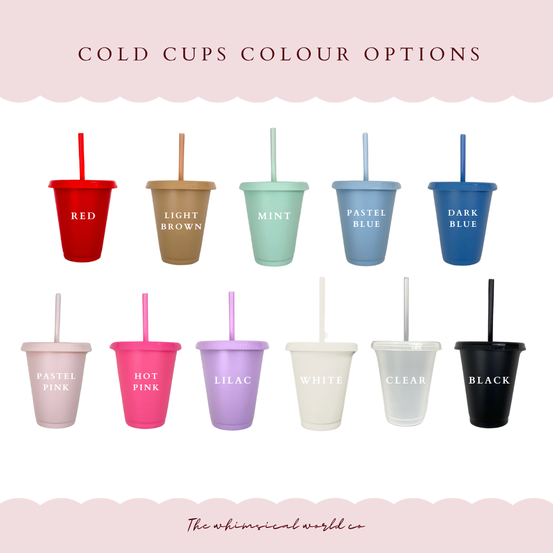 BESPOKE Vinyl Decals for Plastic Cups