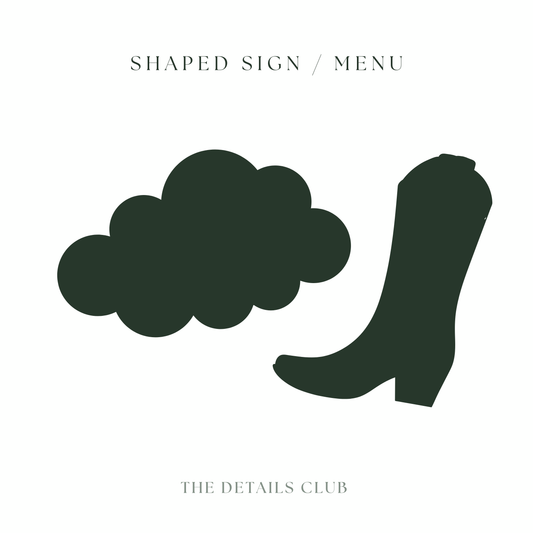 BESPOKE Shaped Sign/ Menu