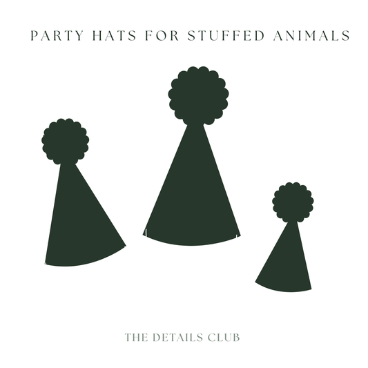 BESPOKE Party Hats for Stuffed Animals