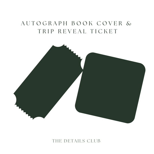 BESPOKE Autograph Book Cover and Surprise Reveal Ticket