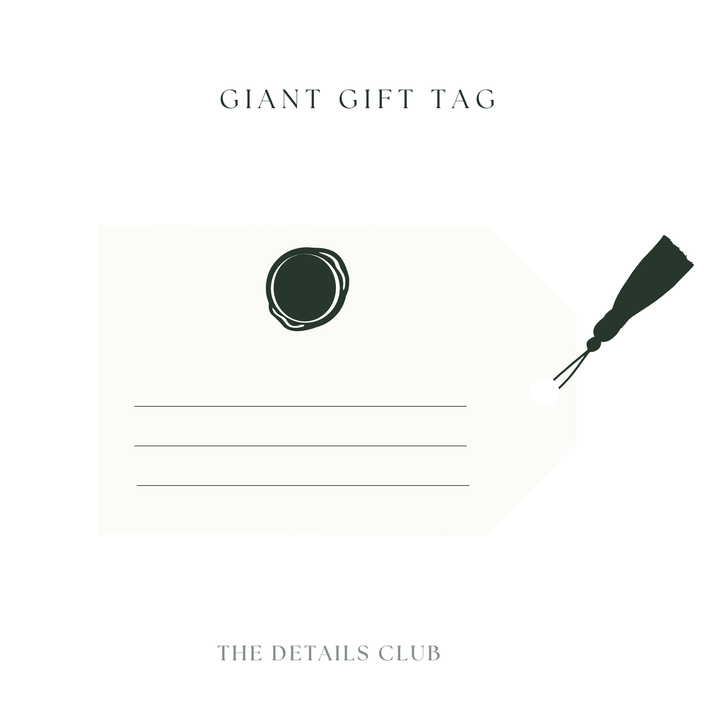BESPOKE Giant Gift Tags