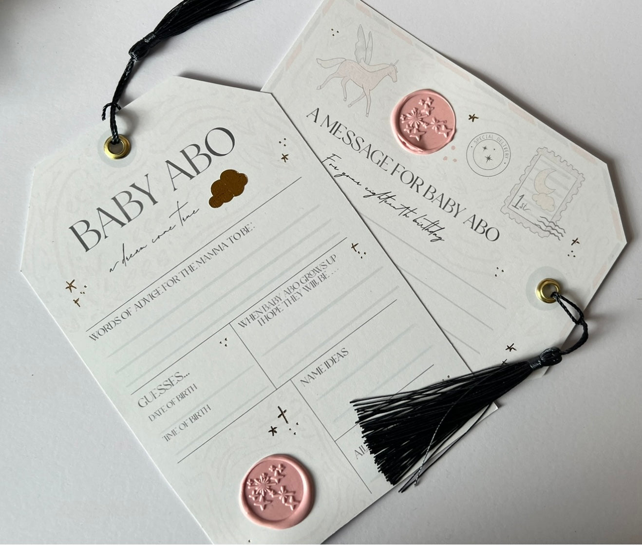 BESPOKE Advice & Guess Tags- Baby shower, Bridal, Naming Ceremony