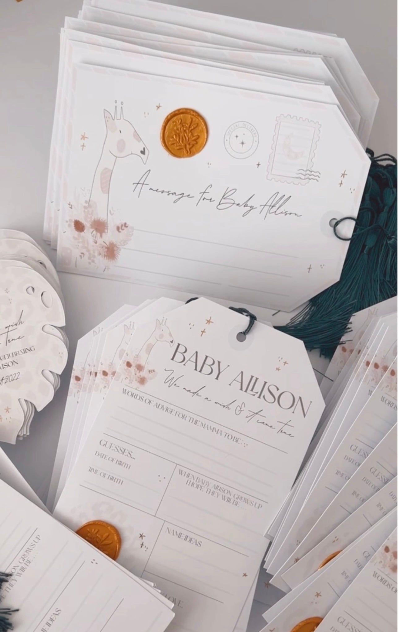 BESPOKE Advice & Guess Tags- Baby shower, Bridal, Naming Ceremony