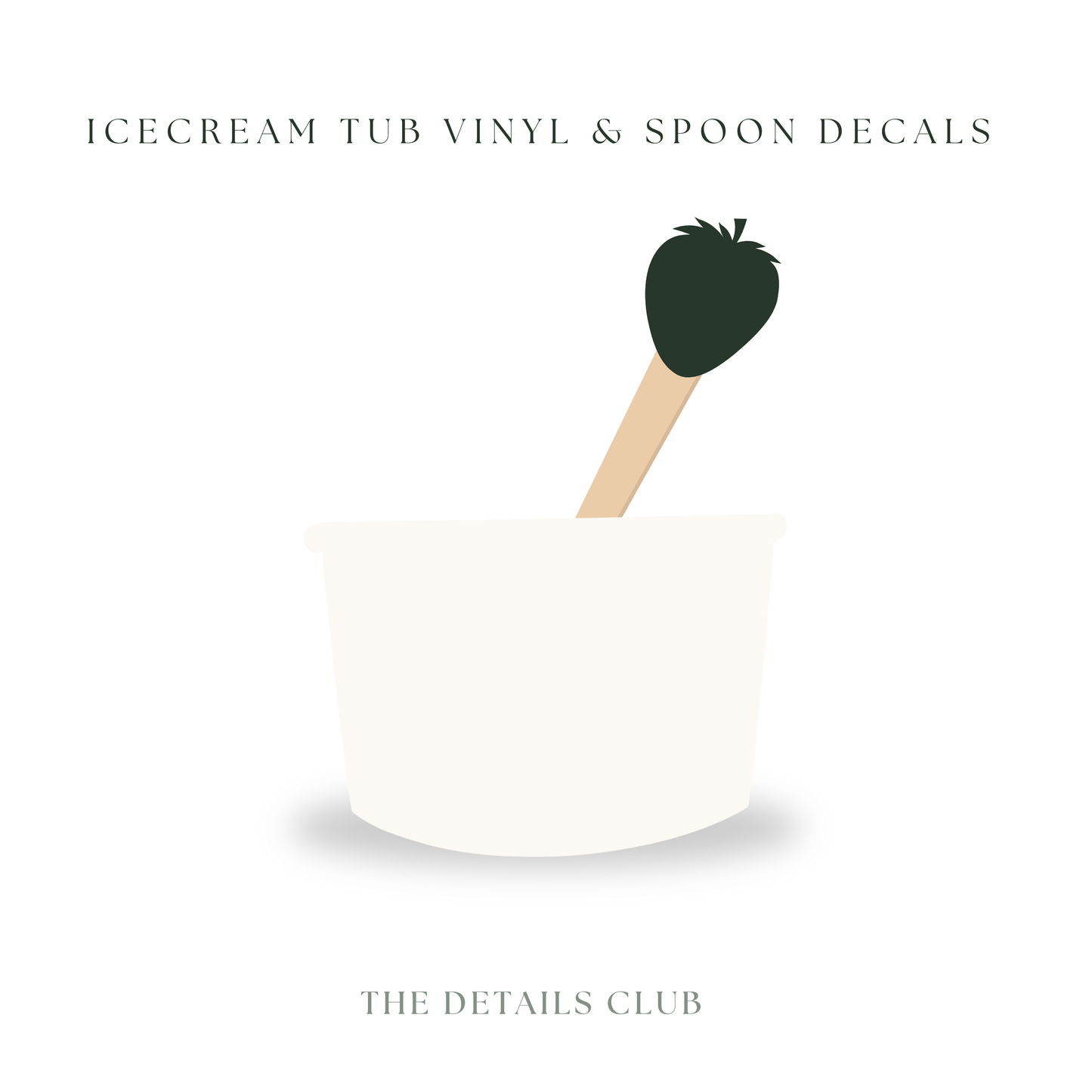 BESPOKE Ice Cream Vinyl and Spoon Decals