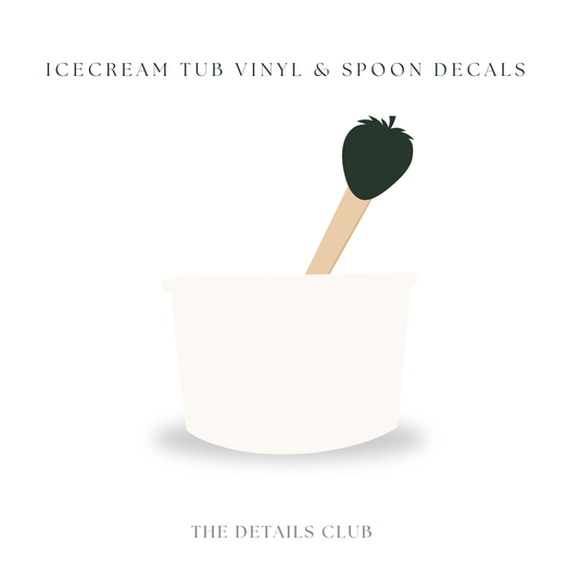 BESPOKE Ice Cream Vinyl and Spoon Decals