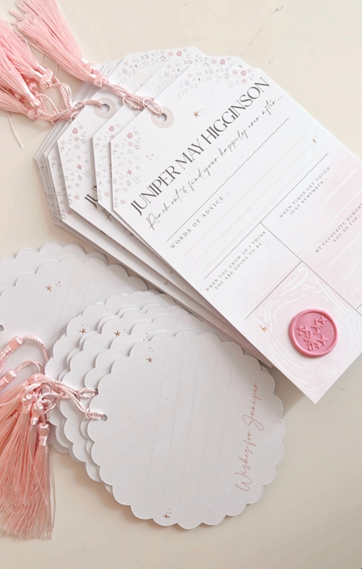 BESPOKE Advice & Guess Tags- Baby shower, Bridal, Naming Ceremony