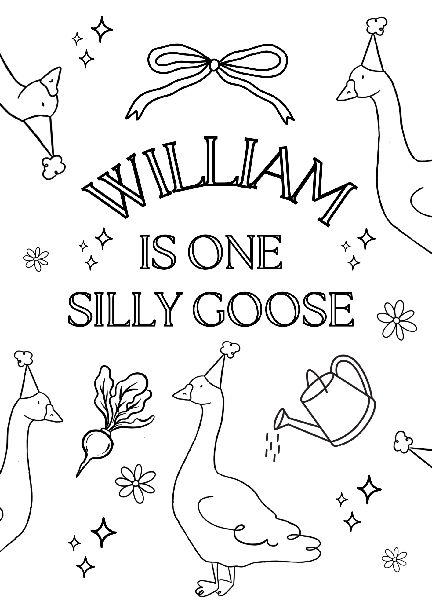 BESPOKE Colouring Sheets