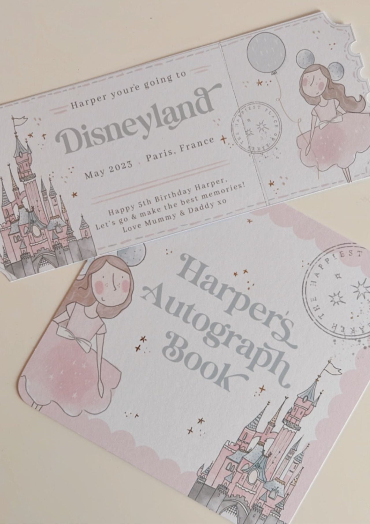 BESPOKE Autograph Book Cover and Surprise Reveal Ticket